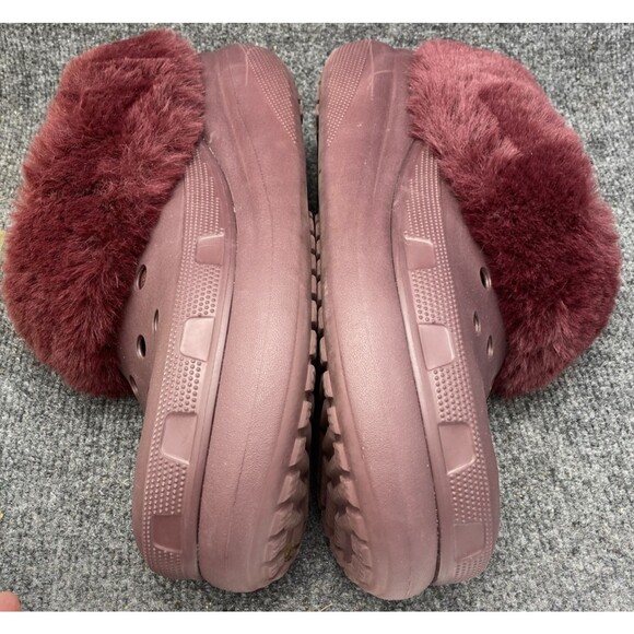Crocs Shoes Men 11 Furever Crush Lined Platform Clogs 208446-6WD Dark Cherry - Picture 9 of 13